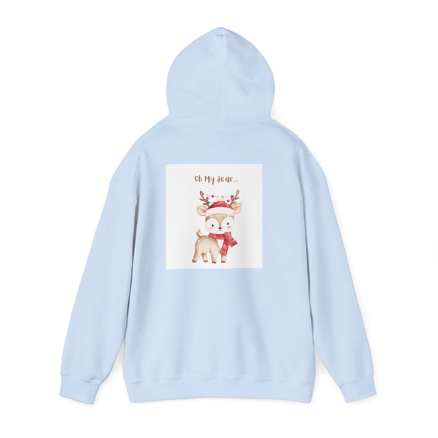 Cute Reindeer Pup Hoodie – "Oh My Deer" Holiday Graphic Sweatshirt