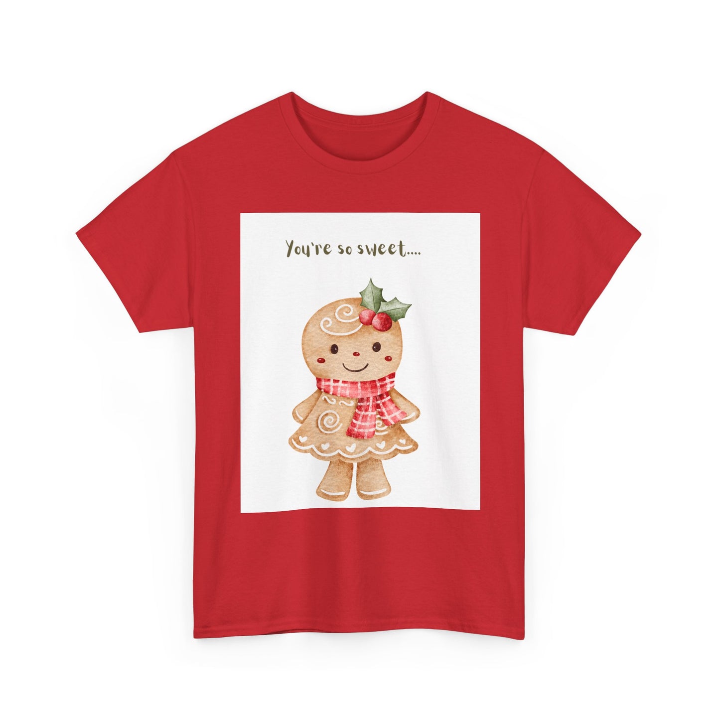 Gingerbread Girl "You're So Sweet" Tee — Cute Holiday Christmas Shirt