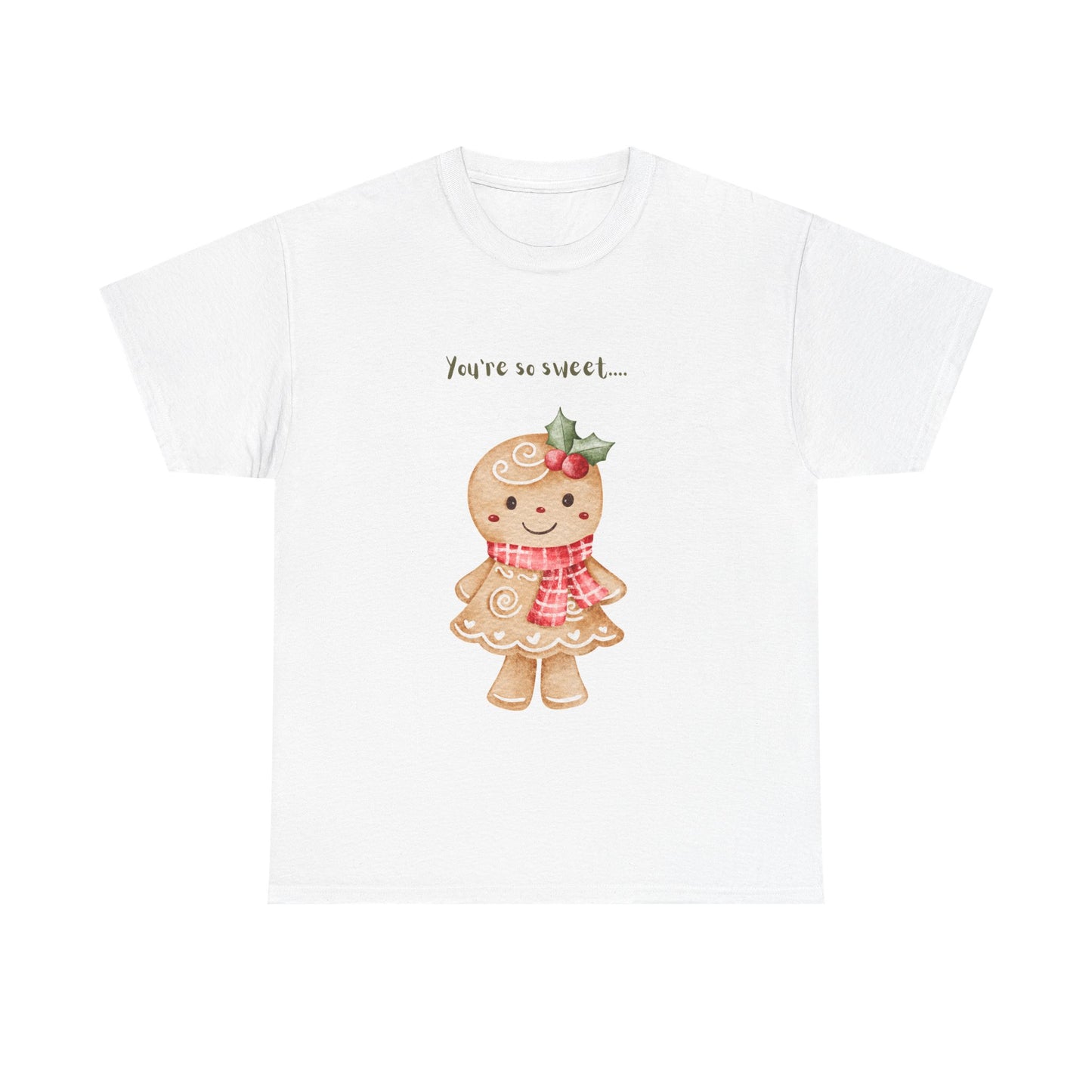Gingerbread Girl "You're So Sweet" Tee — Cute Holiday Christmas Shirt