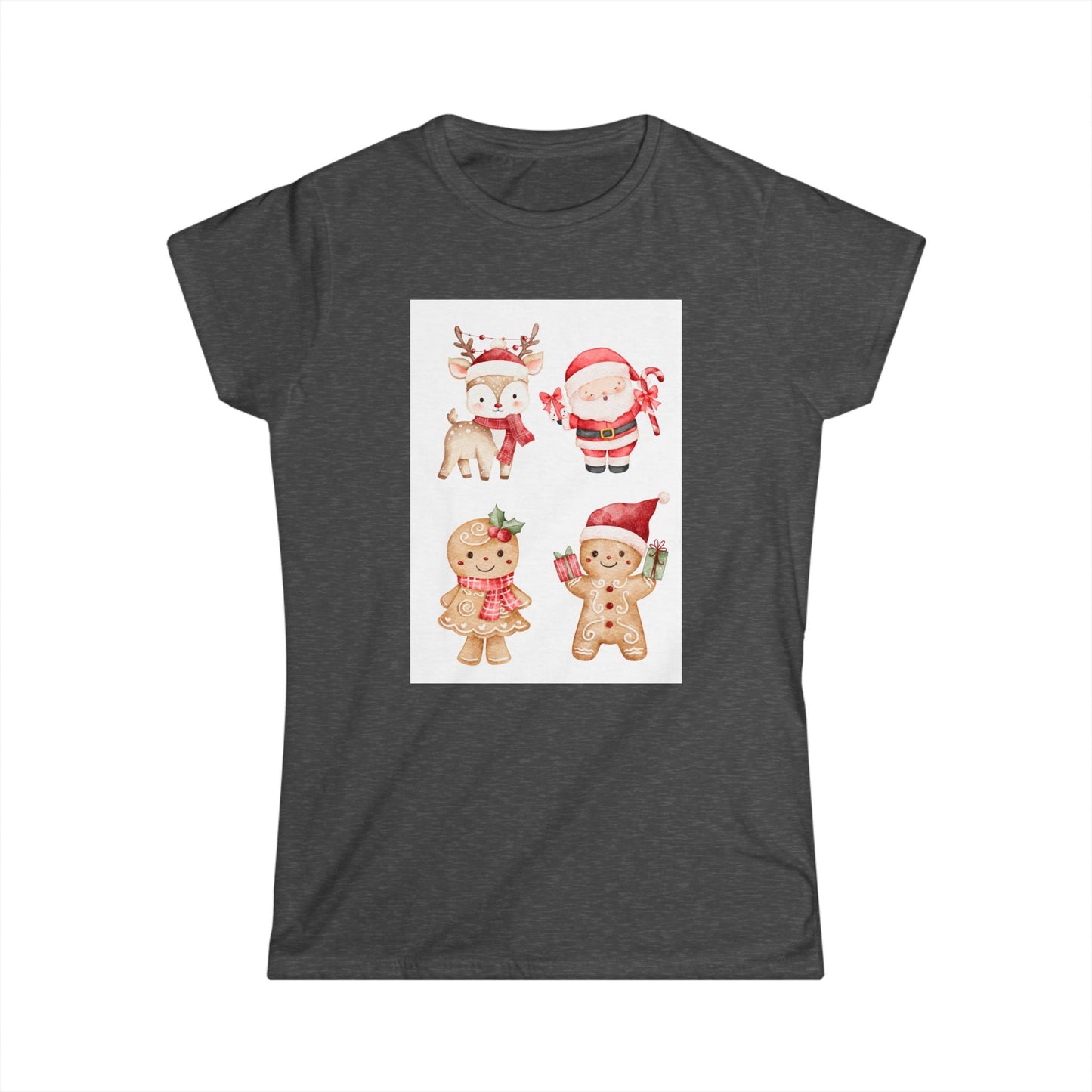 Christmas Cookie Crew Women's Tee — Cute Santa, Reindeer & Gingerbread Holiday Shirt