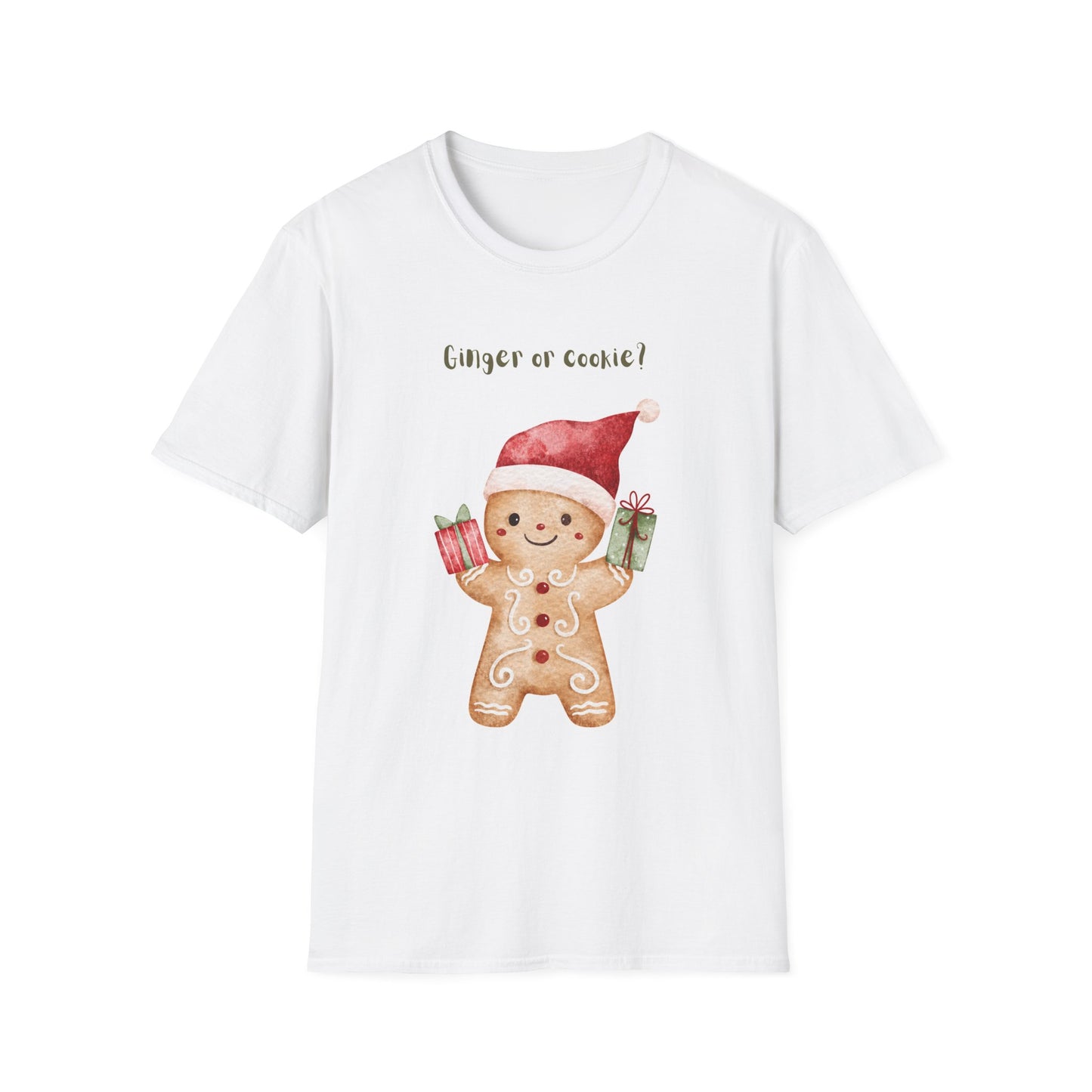 Ginger or Cookie? Gingerbread Man Christmas T-Shirt – Cute Holiday Pajama Tee