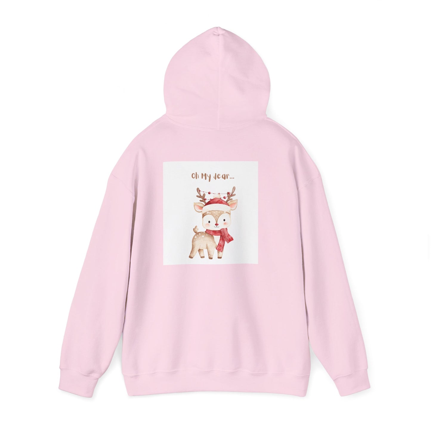 Cute Reindeer Pup Hoodie – "Oh My Deer" Holiday Graphic Sweatshirt