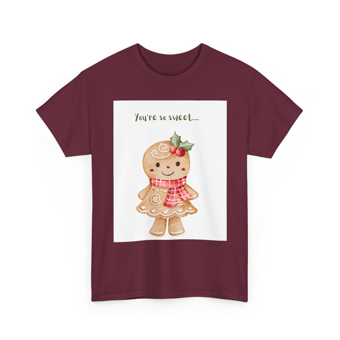 Gingerbread Girl "You're So Sweet" Tee — Cute Holiday Christmas Shirt