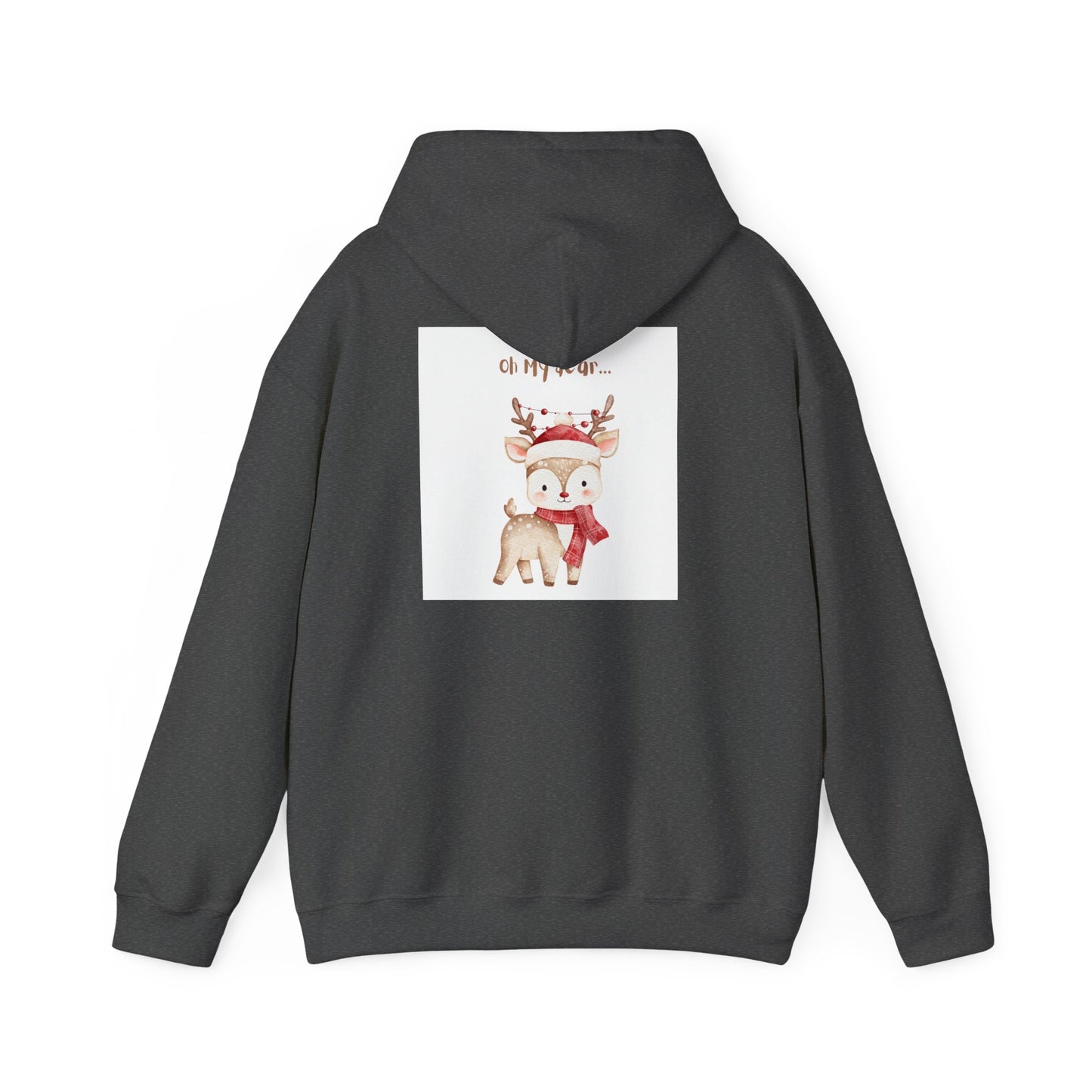 Cute Reindeer Pup Hoodie – "Oh My Deer" Holiday Graphic Sweatshirt