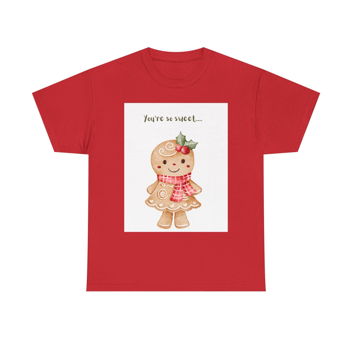 Gingerbread Girl "You're So Sweet" Tee — Cute Holiday Christmas Shirt