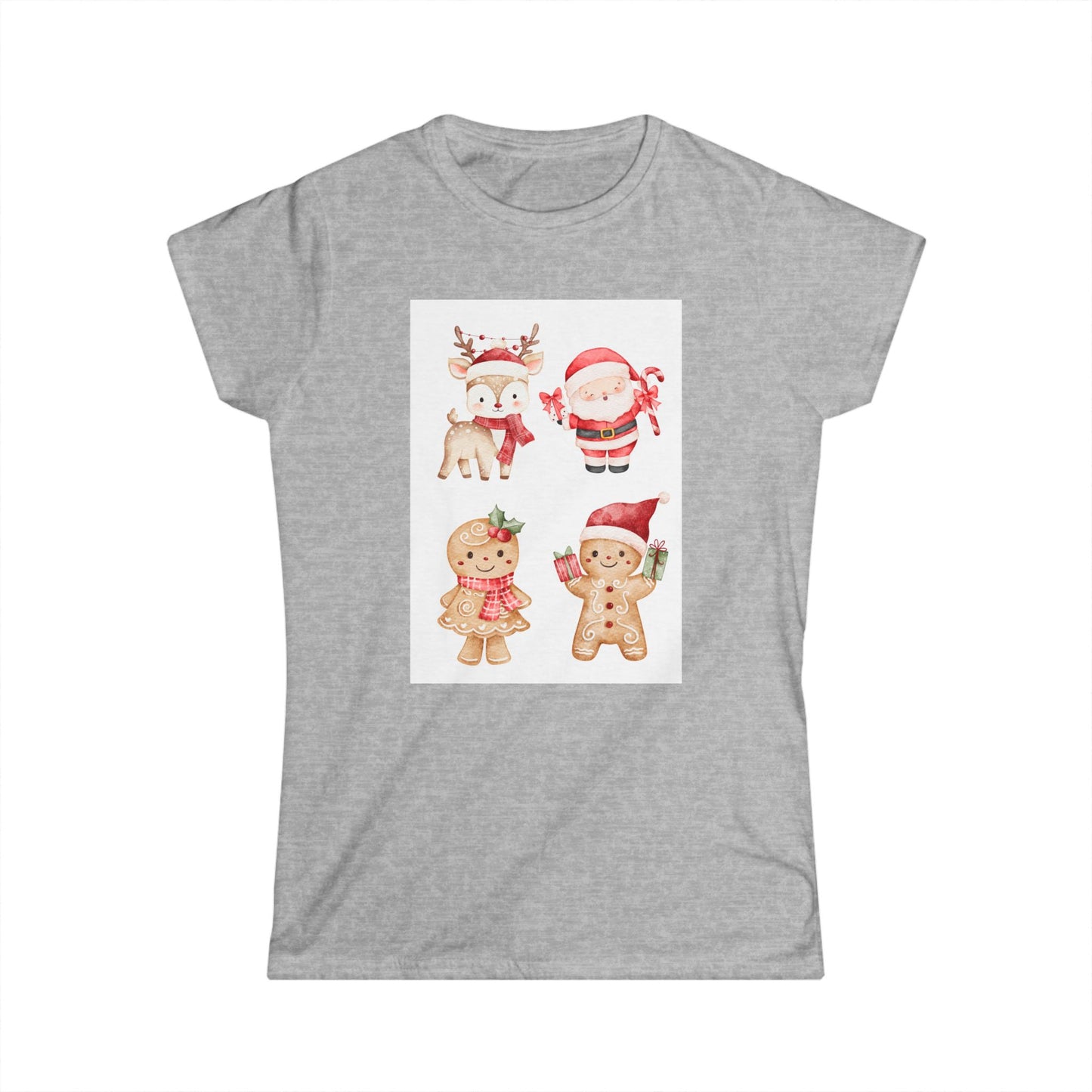 Christmas Cookie Crew Women's Tee — Cute Santa, Reindeer & Gingerbread Holiday Shirt