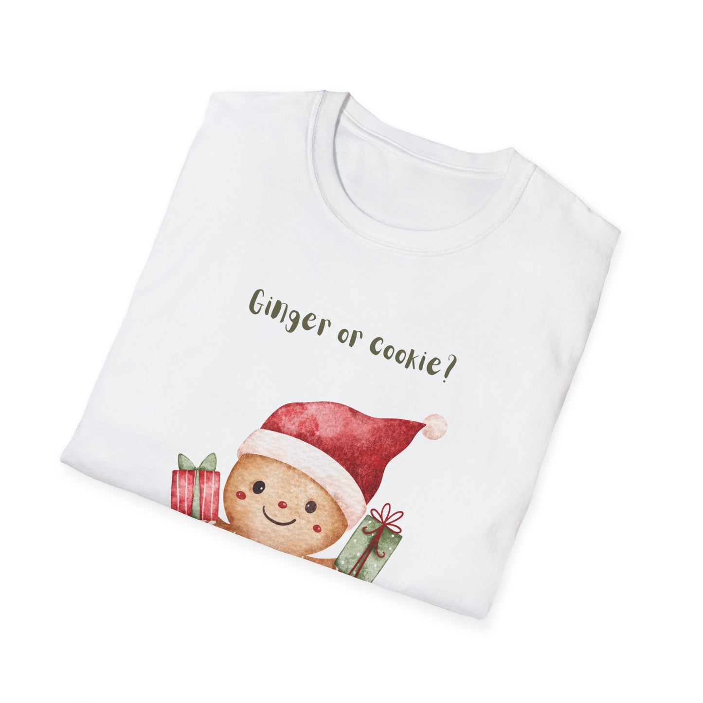 Ginger or Cookie? Gingerbread Man Christmas T-Shirt – Cute Holiday Pajama Tee