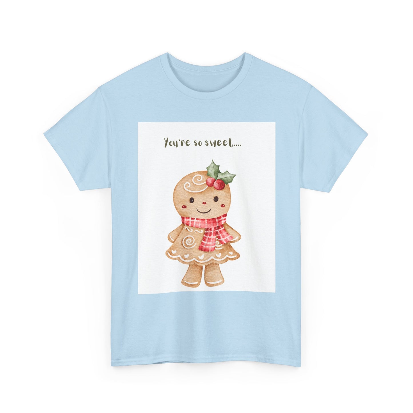 Gingerbread Girl "You're So Sweet" Tee — Cute Holiday Christmas Shirt
