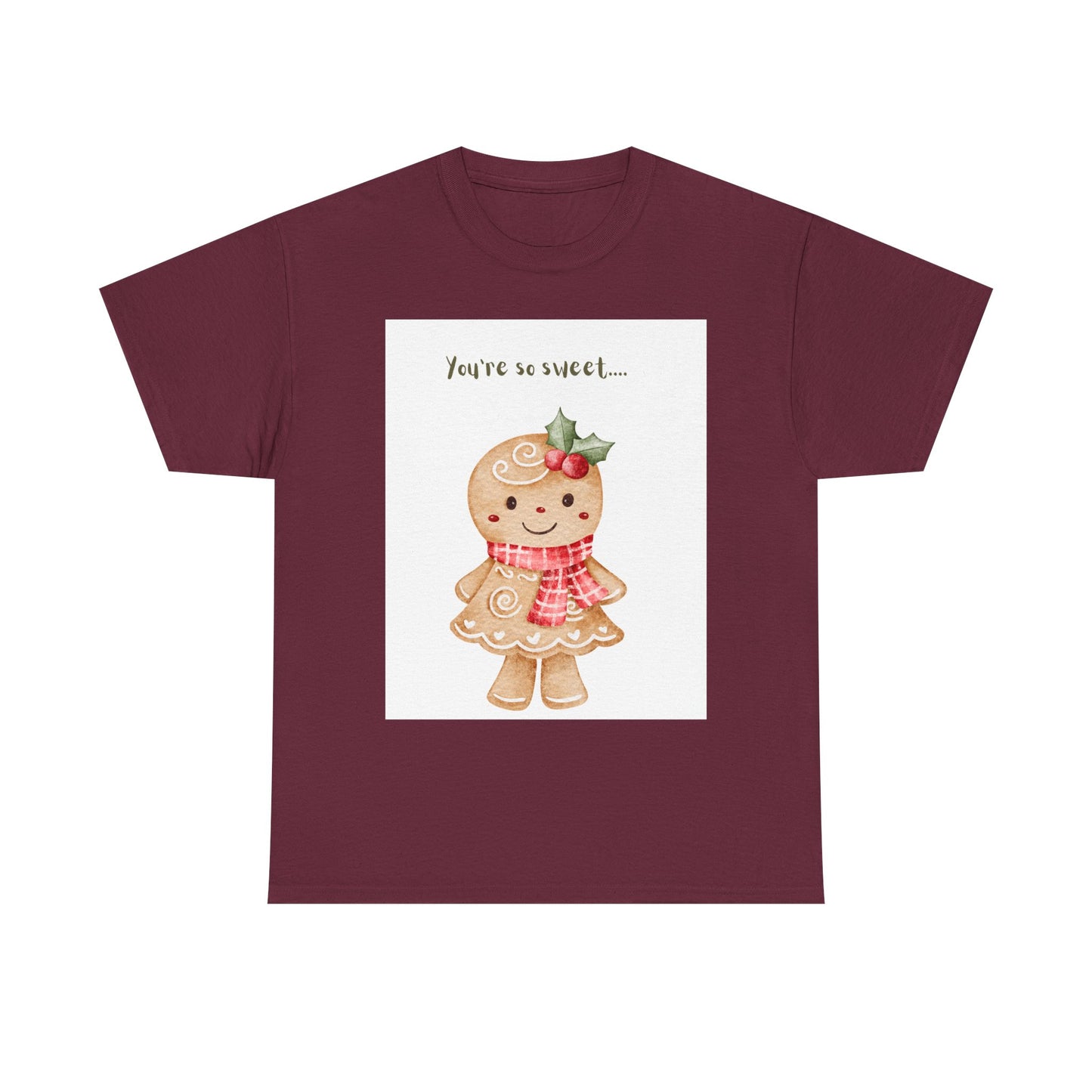 Gingerbread Girl "You're So Sweet" Tee — Cute Holiday Christmas Shirt