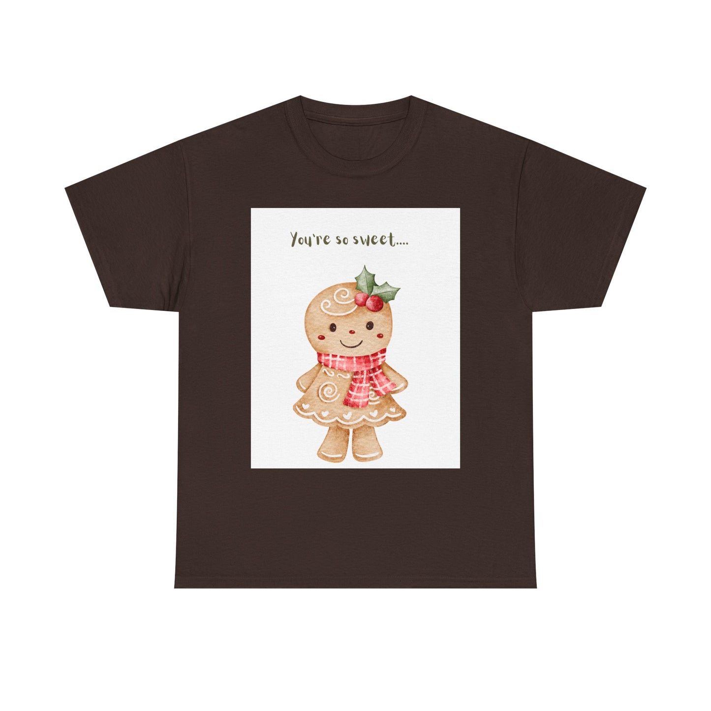 Gingerbread Girl "You're So Sweet" Tee — Cute Holiday Christmas Shirt