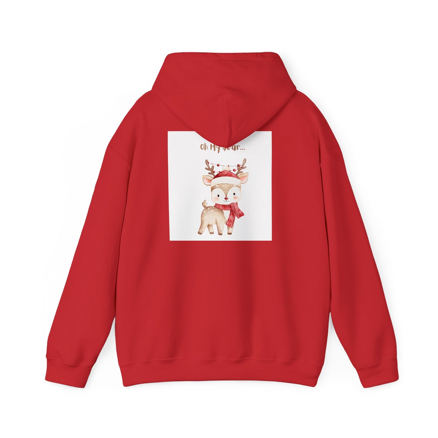 Cute Reindeer Pup Hoodie – "Oh My Deer" Holiday Graphic Sweatshirt