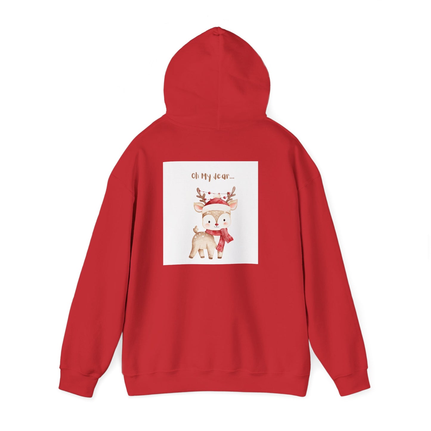 Cute Reindeer Pup Hoodie – "Oh My Deer" Holiday Graphic Sweatshirt