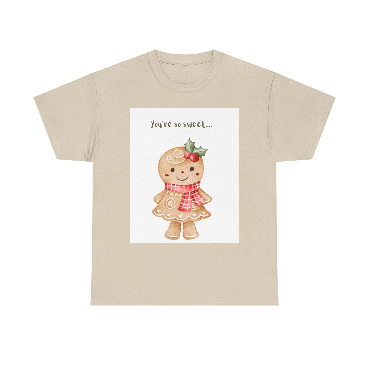 Gingerbread Girl "You're So Sweet" Tee — Cute Holiday Christmas Shirt