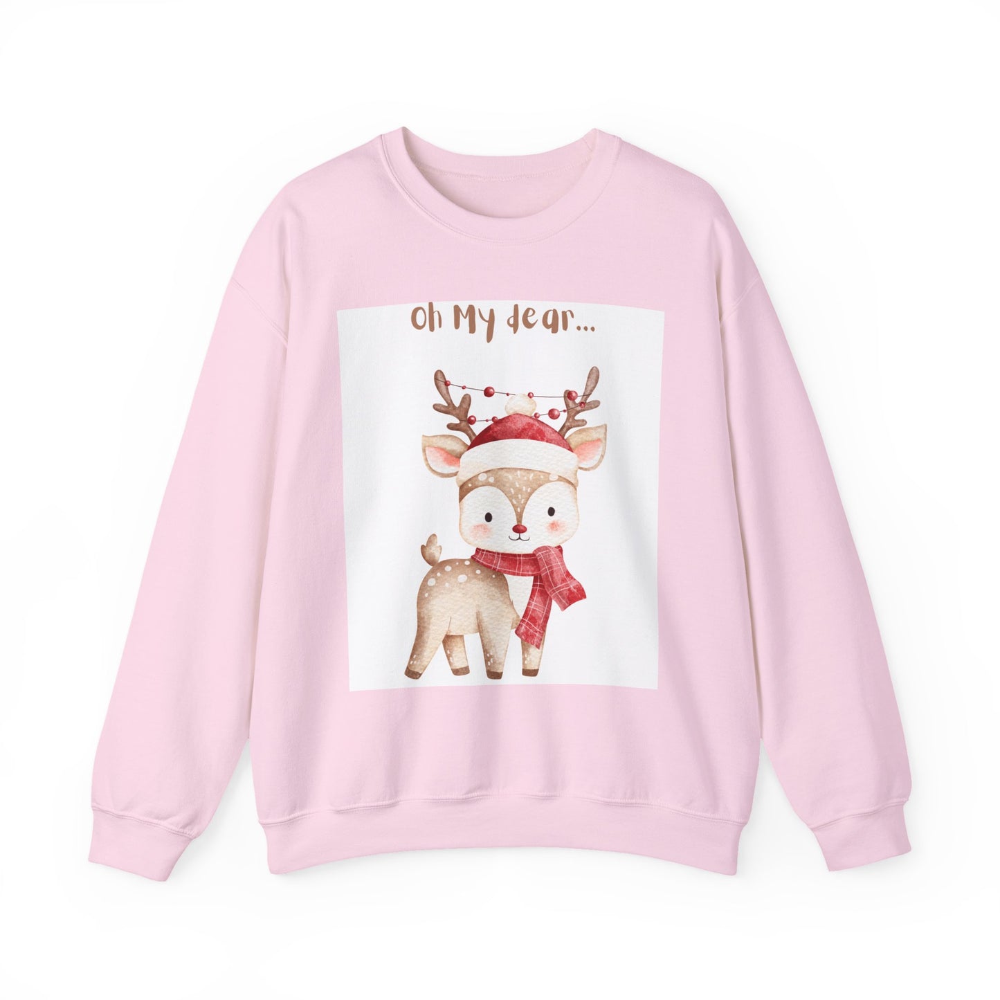 Cute Reindeer Sweatshirt — 'Oh My Dear' Christmas Crewneck