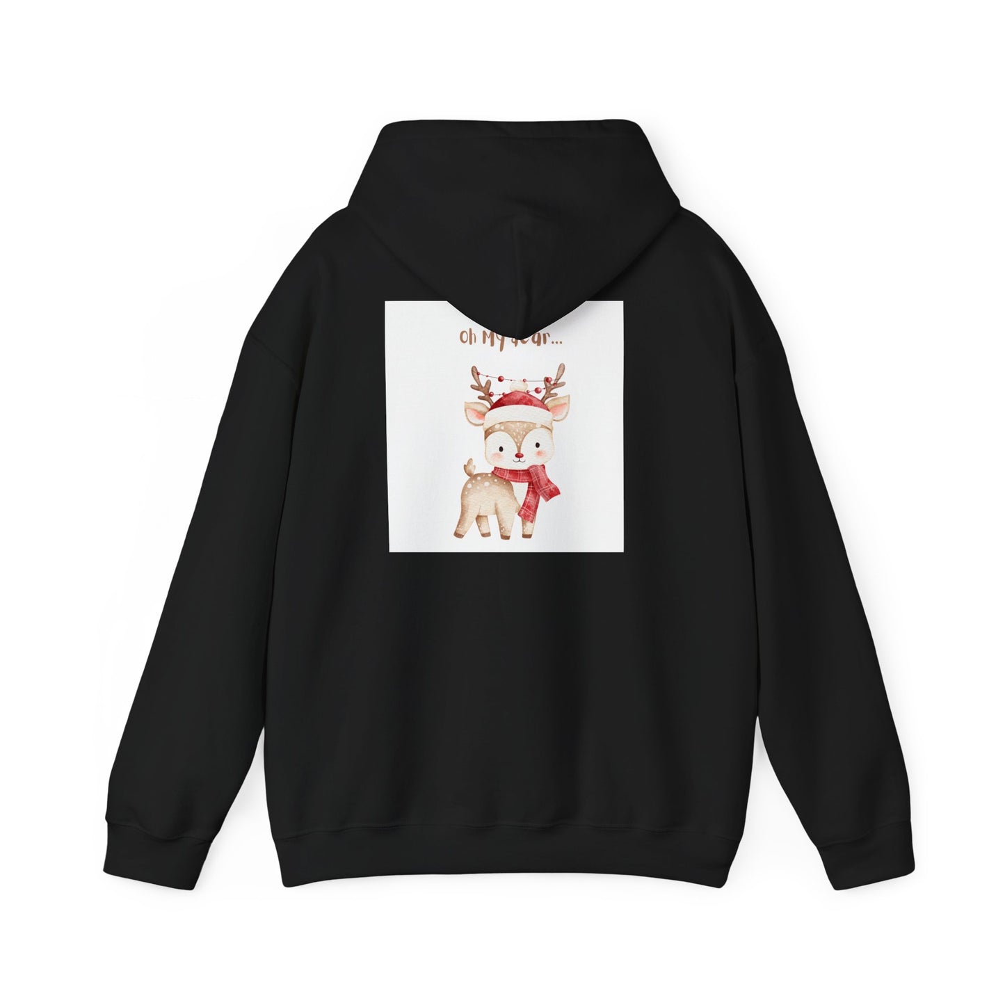 Cute Reindeer Pup Hoodie – "Oh My Deer" Holiday Graphic Sweatshirt
