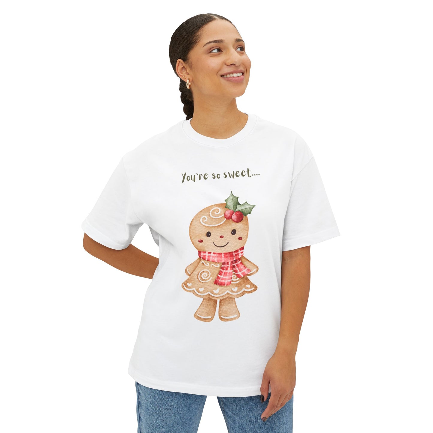 Gingerbread “You’re So Sweet” Tee — Cute Holiday Cookie Christmas T-Shirt