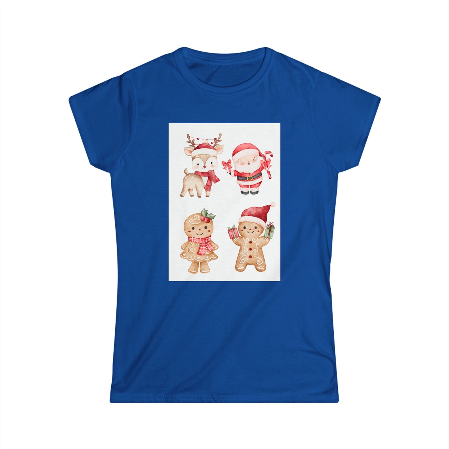 Christmas Cookie Crew Women's Tee — Cute Santa, Reindeer & Gingerbread Holiday Shirt