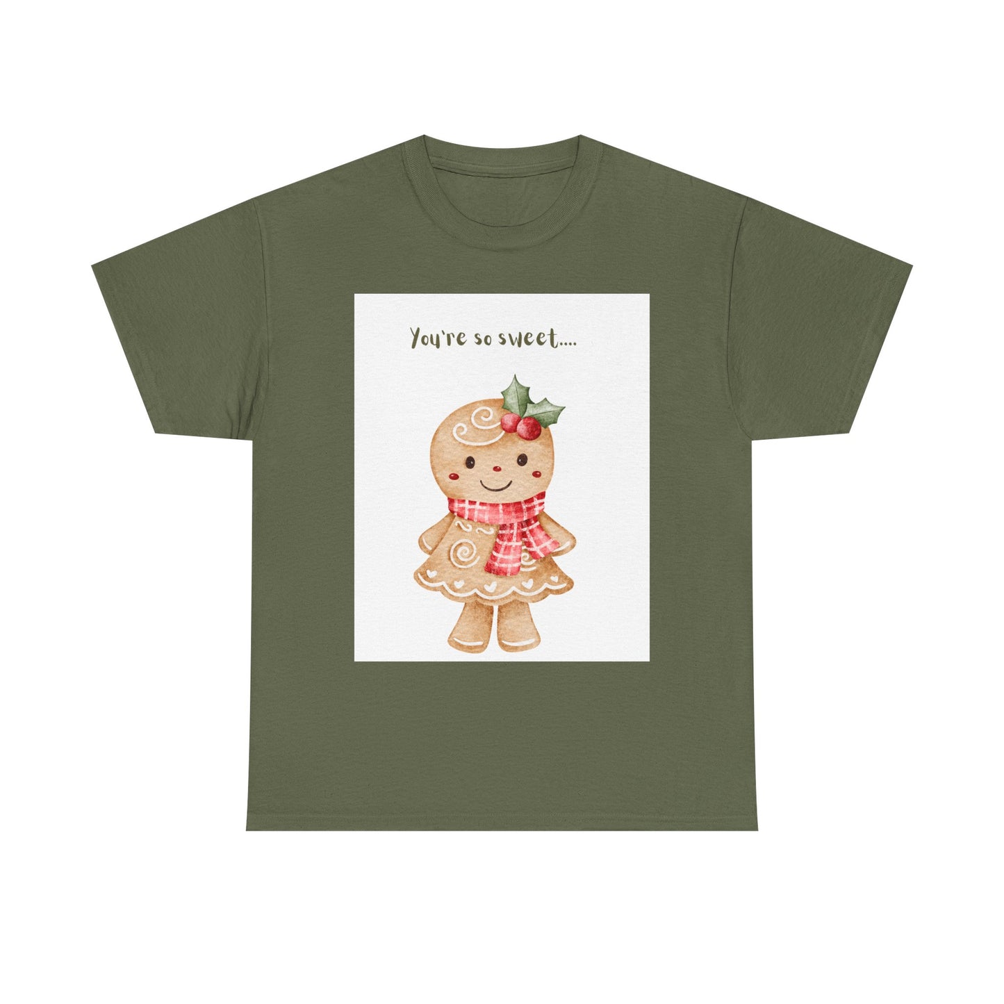 Gingerbread Girl "You're So Sweet" Tee — Cute Holiday Christmas Shirt