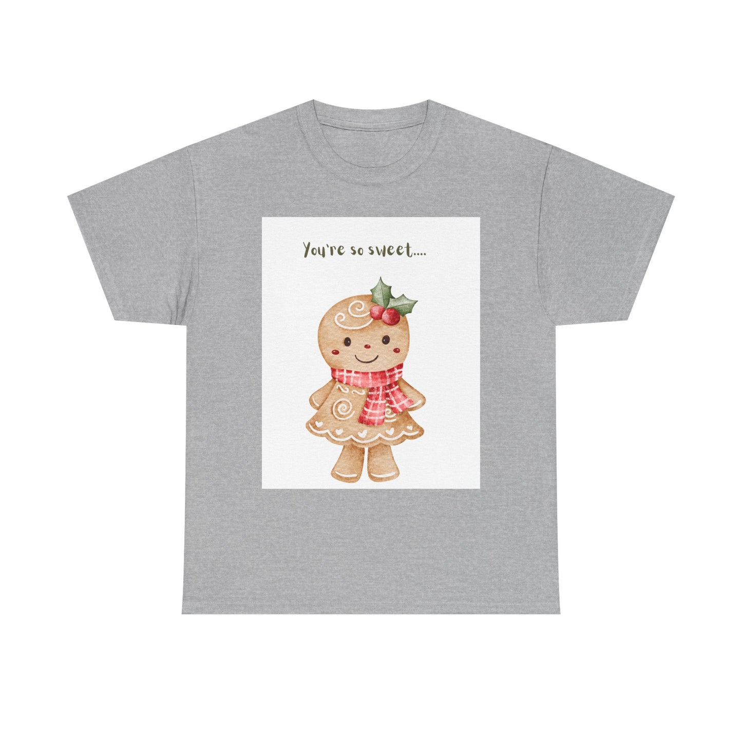 Gingerbread Girl "You're So Sweet" Tee — Cute Holiday Christmas Shirt