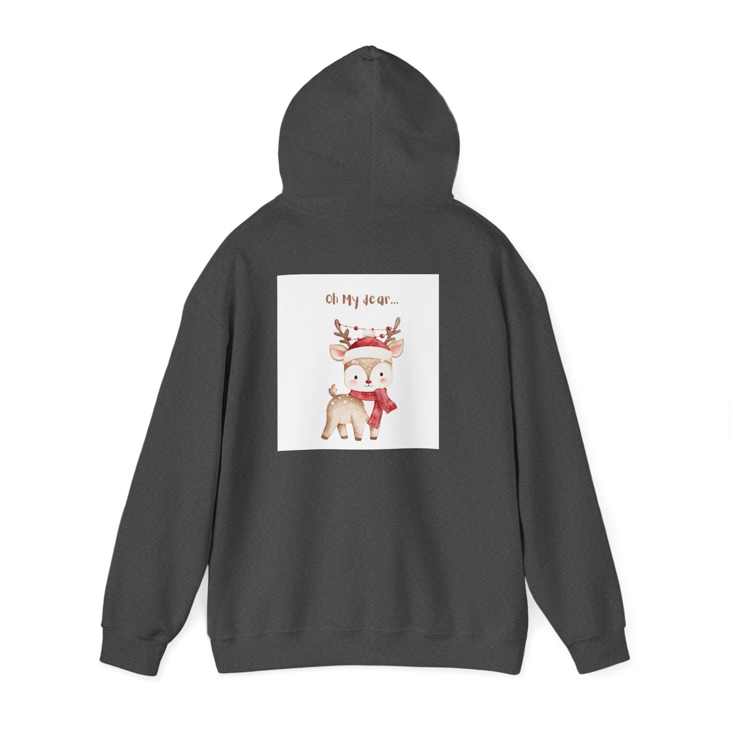 Cute Reindeer Pup Hoodie – "Oh My Deer" Holiday Graphic Sweatshirt