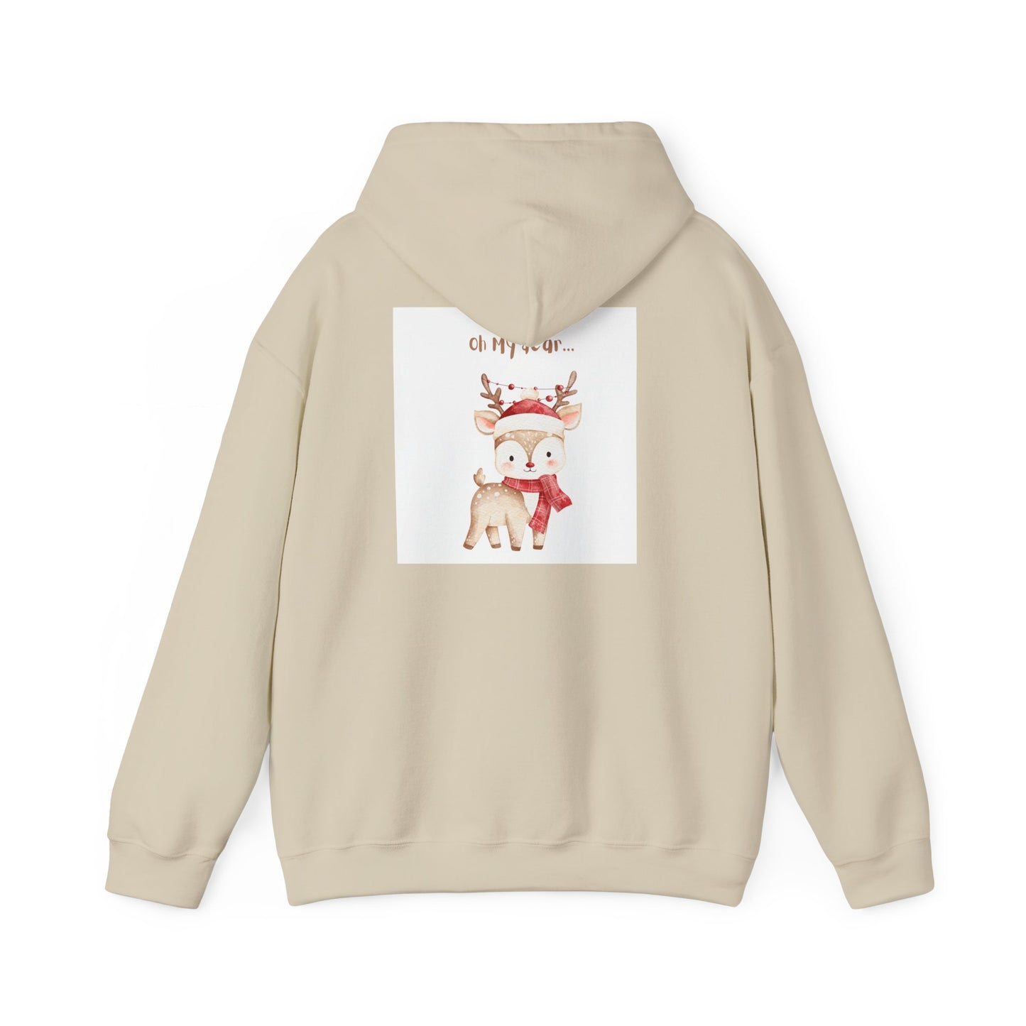 Cute Reindeer Pup Hoodie – "Oh My Deer" Holiday Graphic Sweatshirt