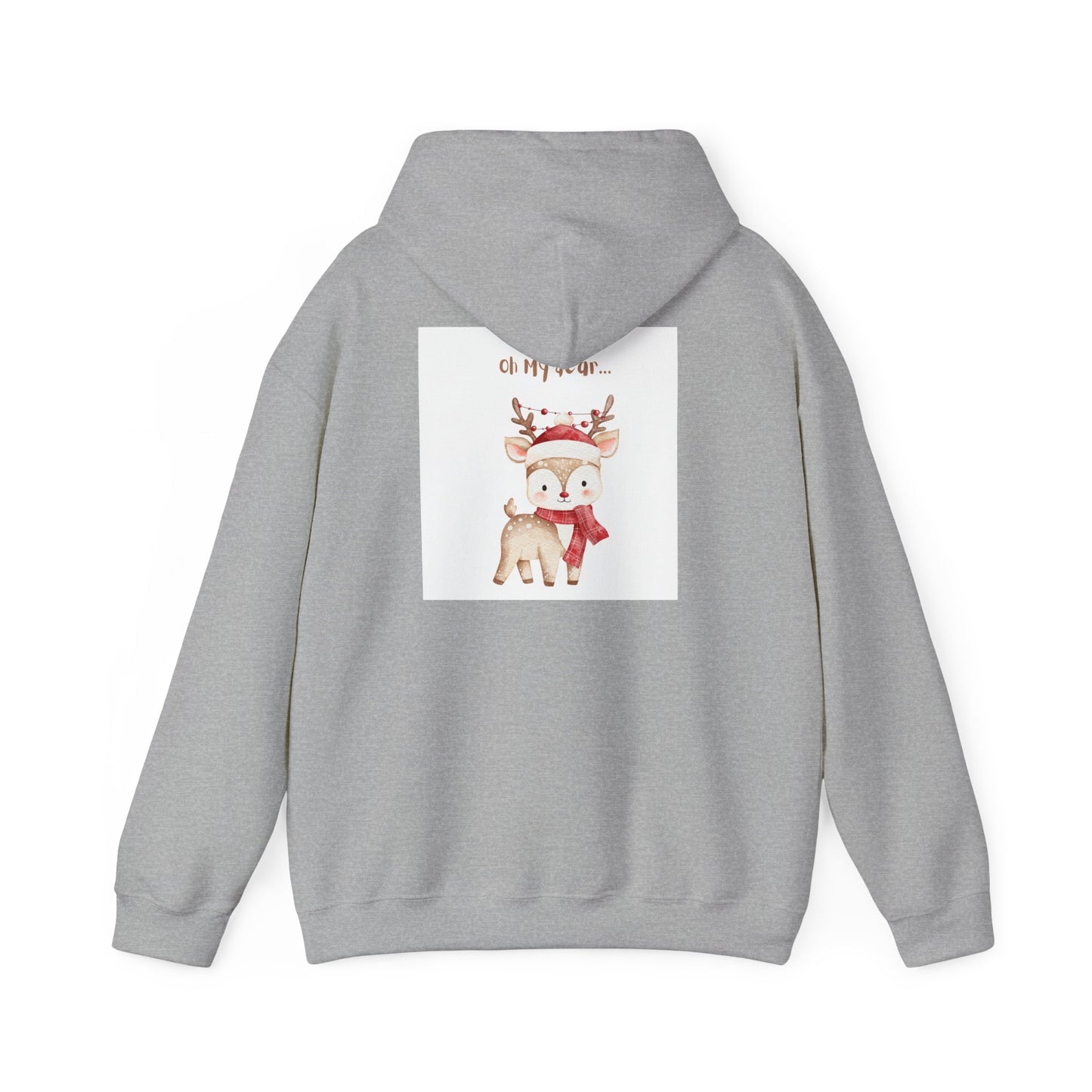 Cute Reindeer Pup Hoodie – "Oh My Deer" Holiday Graphic Sweatshirt