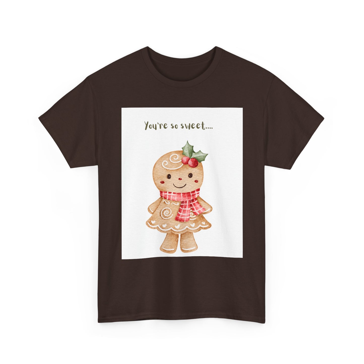Gingerbread Girl "You're So Sweet" Tee — Cute Holiday Christmas Shirt
