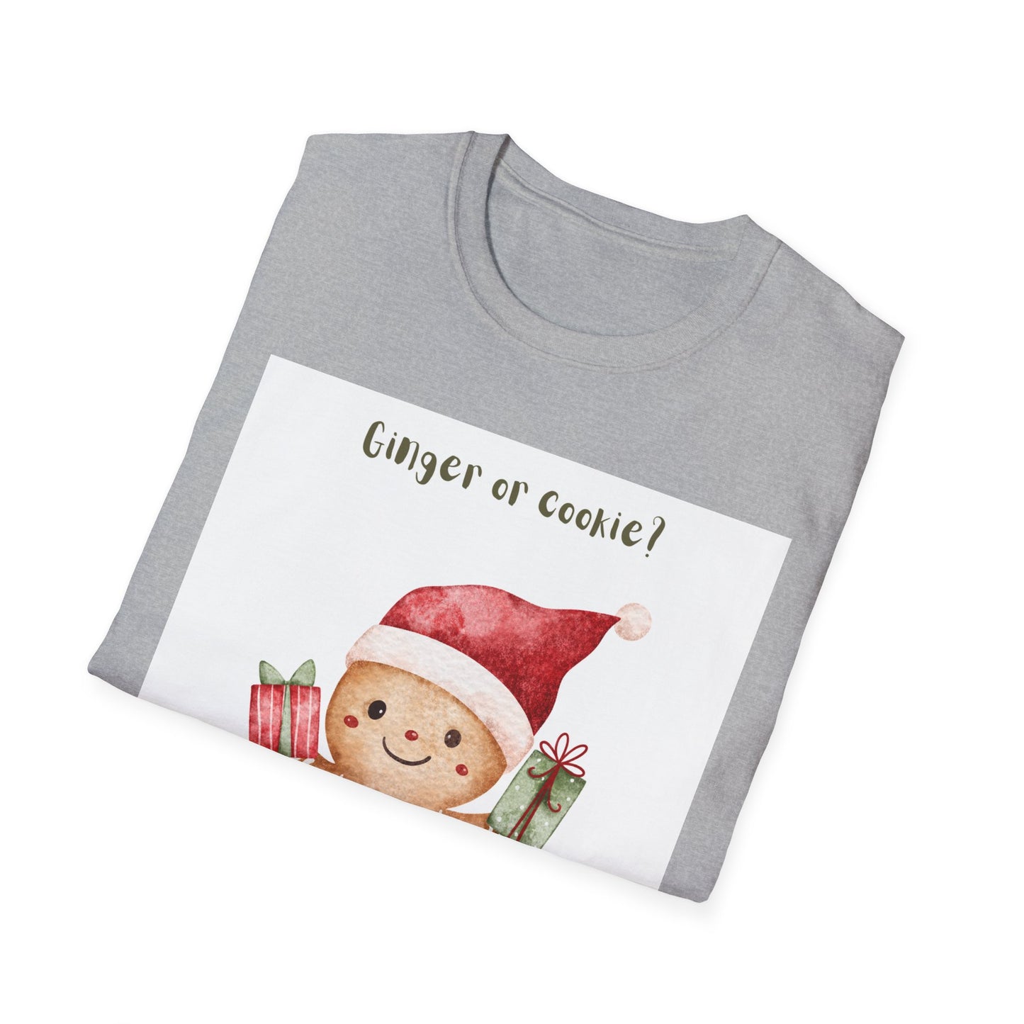 Ginger or Cookie? Gingerbread Man Christmas T-Shirt – Cute Holiday Pajama Tee