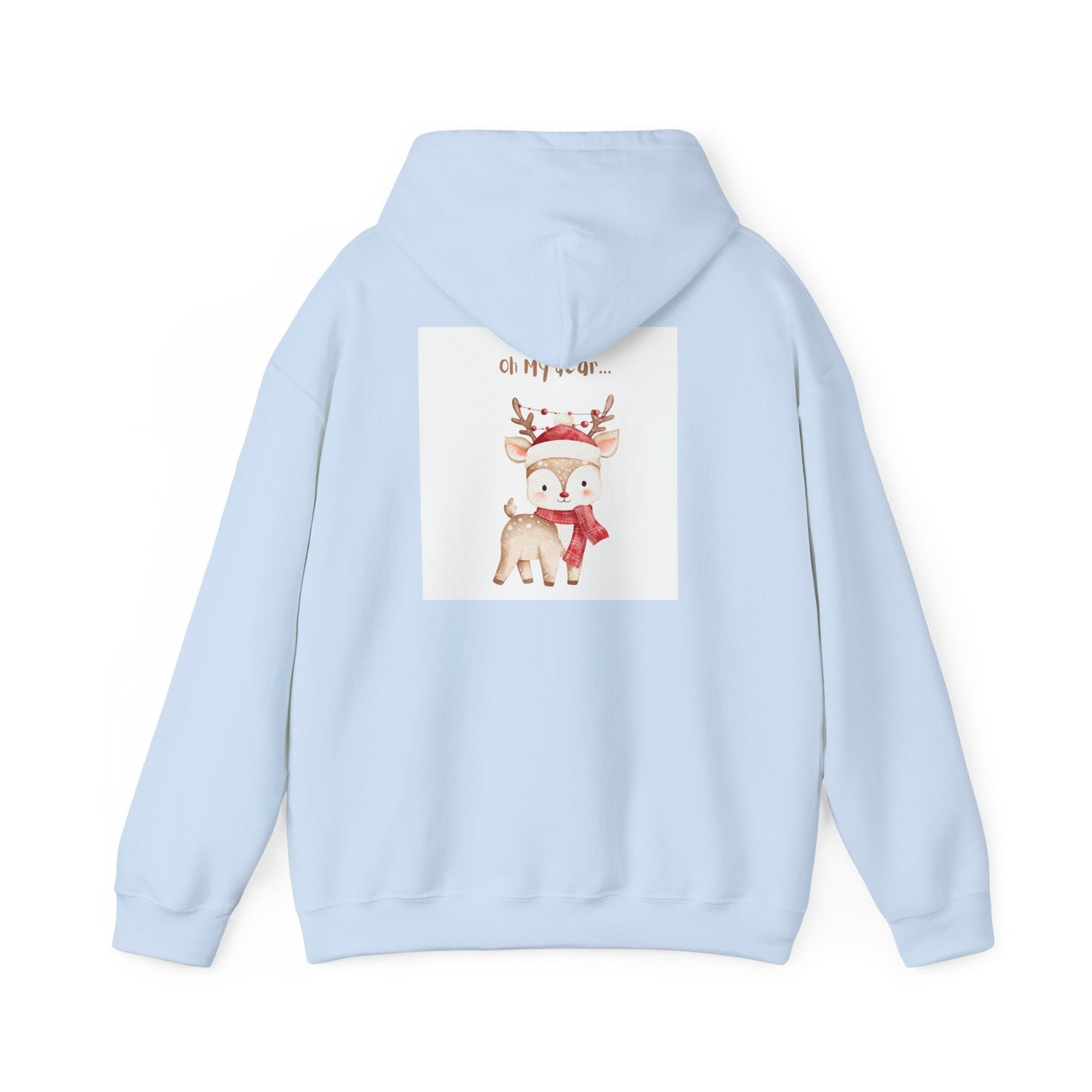 Cute Reindeer Pup Hoodie – "Oh My Deer" Holiday Graphic Sweatshirt