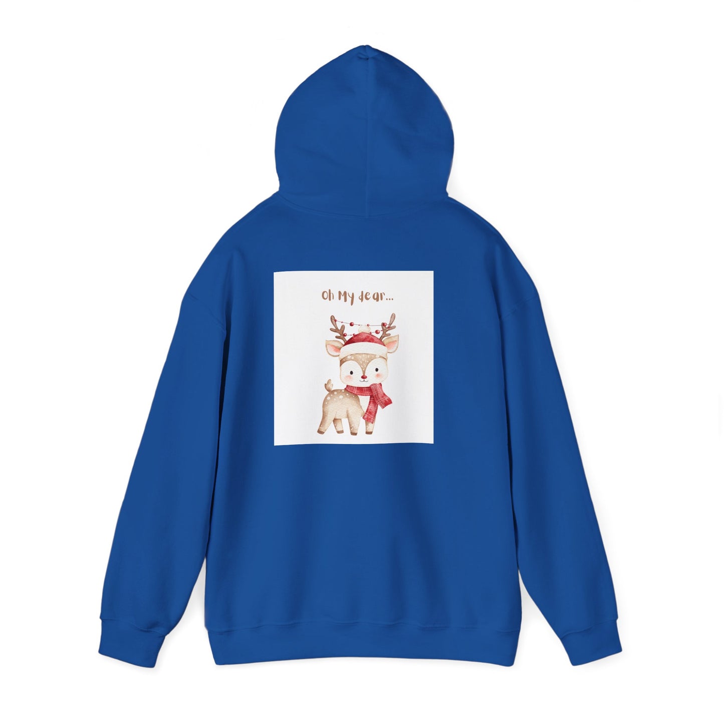 Cute Reindeer Pup Hoodie – "Oh My Deer" Holiday Graphic Sweatshirt