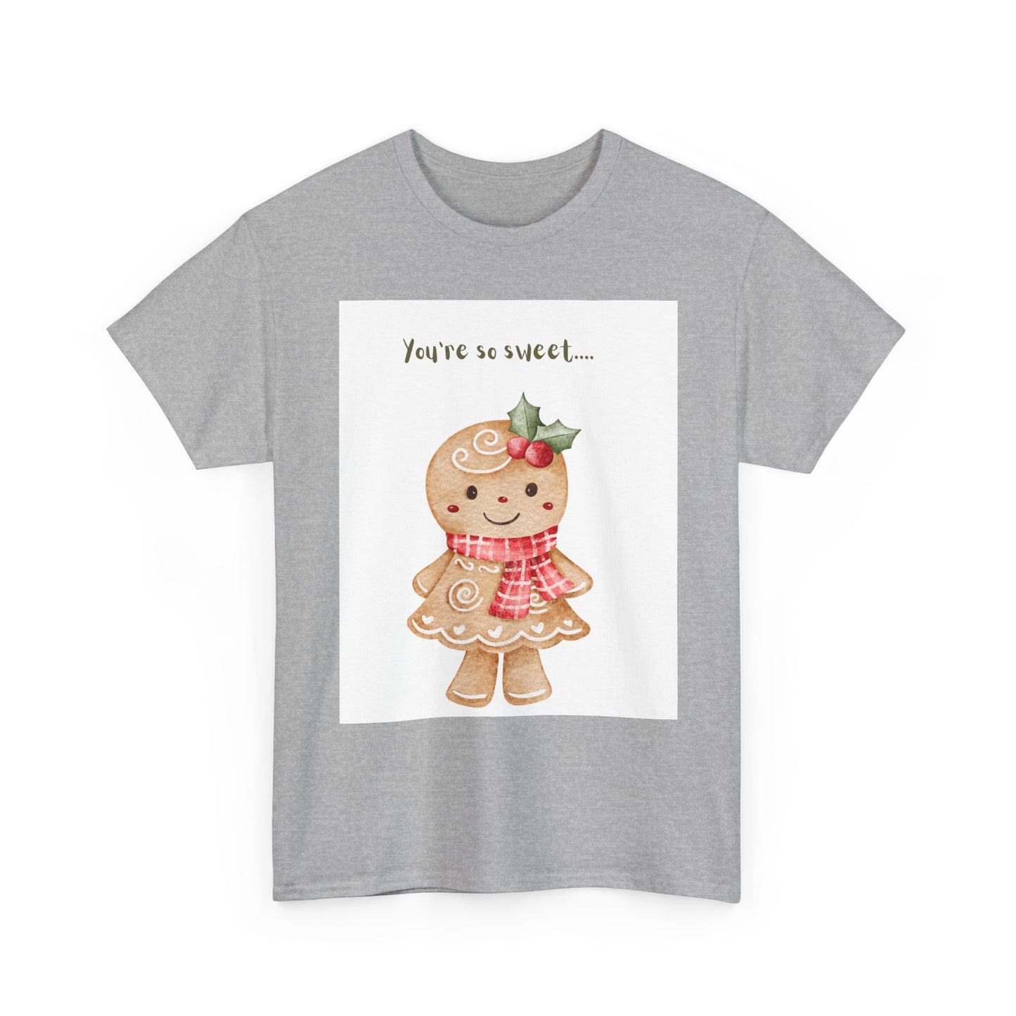 Gingerbread Girl "You're So Sweet" Tee — Cute Holiday Christmas Shirt
