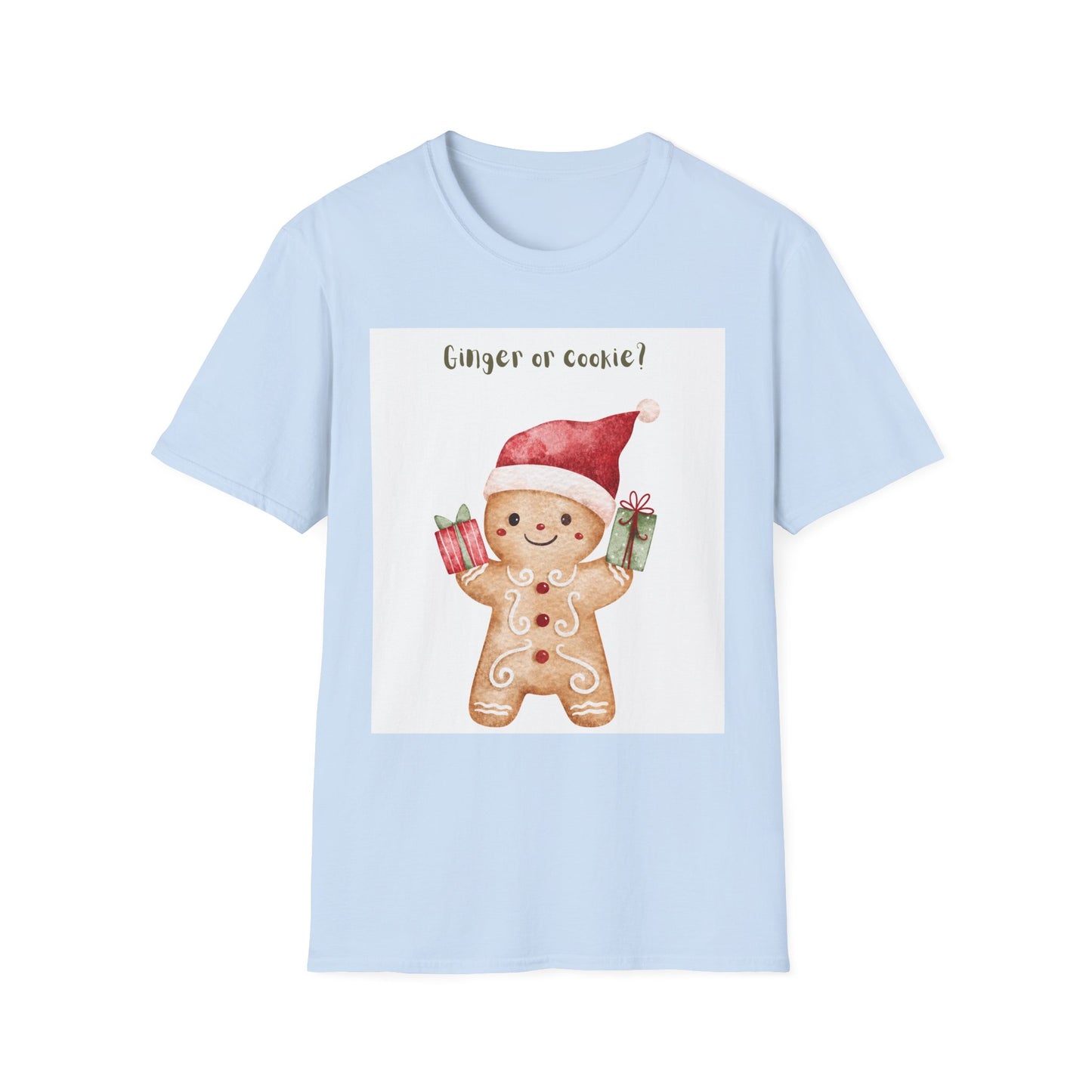 Ginger or Cookie? Gingerbread Man Christmas T-Shirt – Cute Holiday Pajama Tee