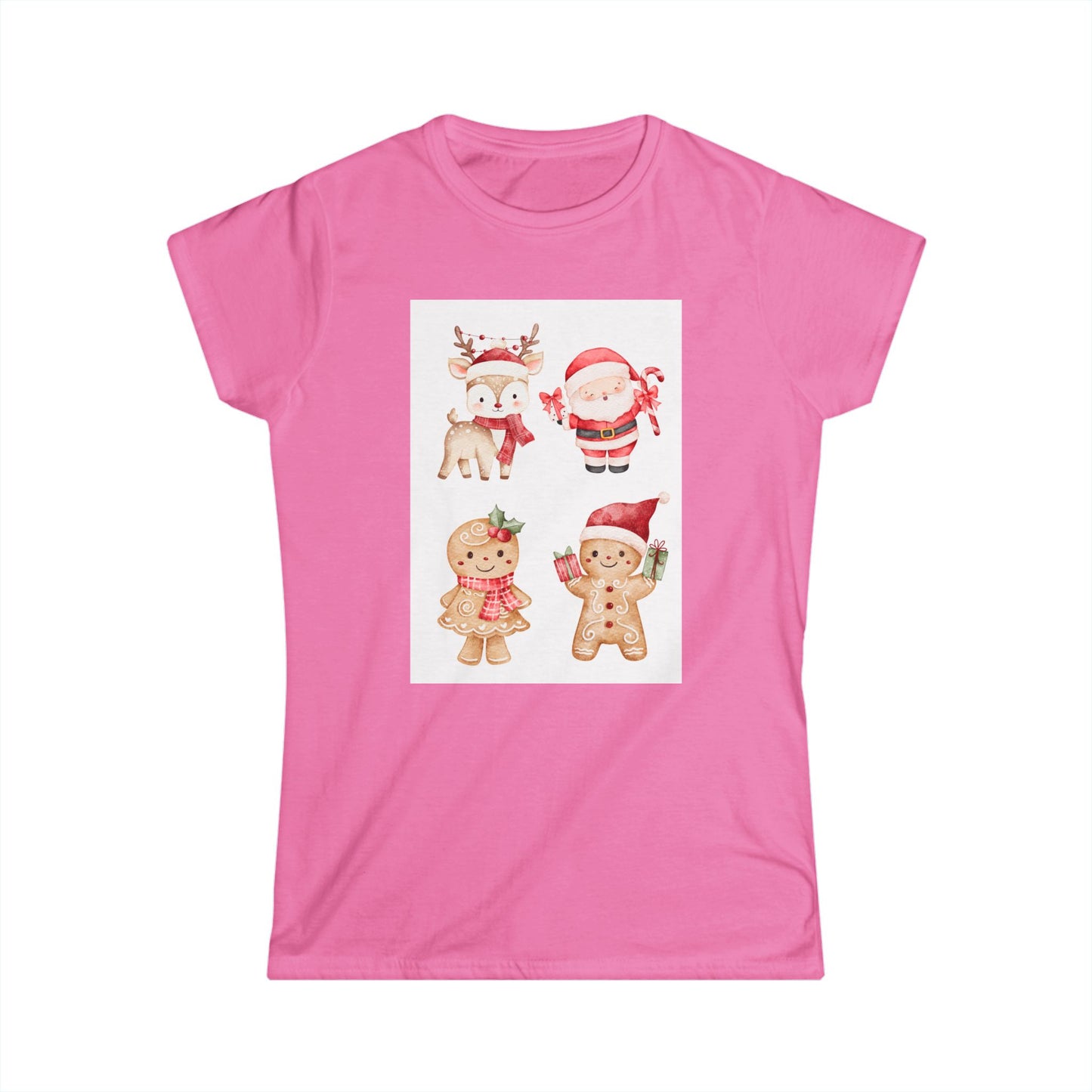Christmas Cookie Crew Women's Tee — Cute Santa, Reindeer & Gingerbread Holiday Shirt