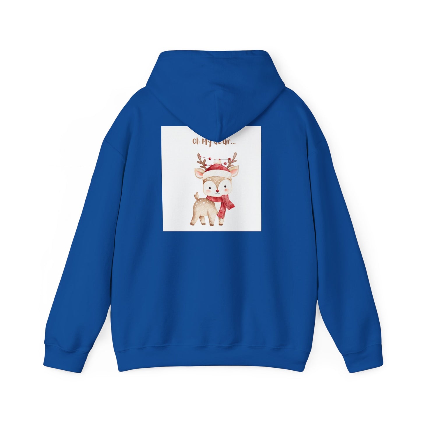 Cute Reindeer Pup Hoodie – "Oh My Deer" Holiday Graphic Sweatshirt