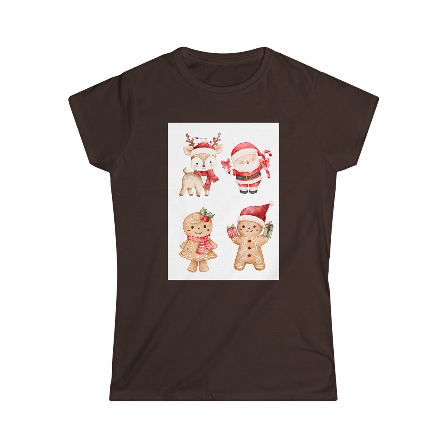 Christmas Cookie Crew Women's Tee — Cute Santa, Reindeer & Gingerbread Holiday Shirt