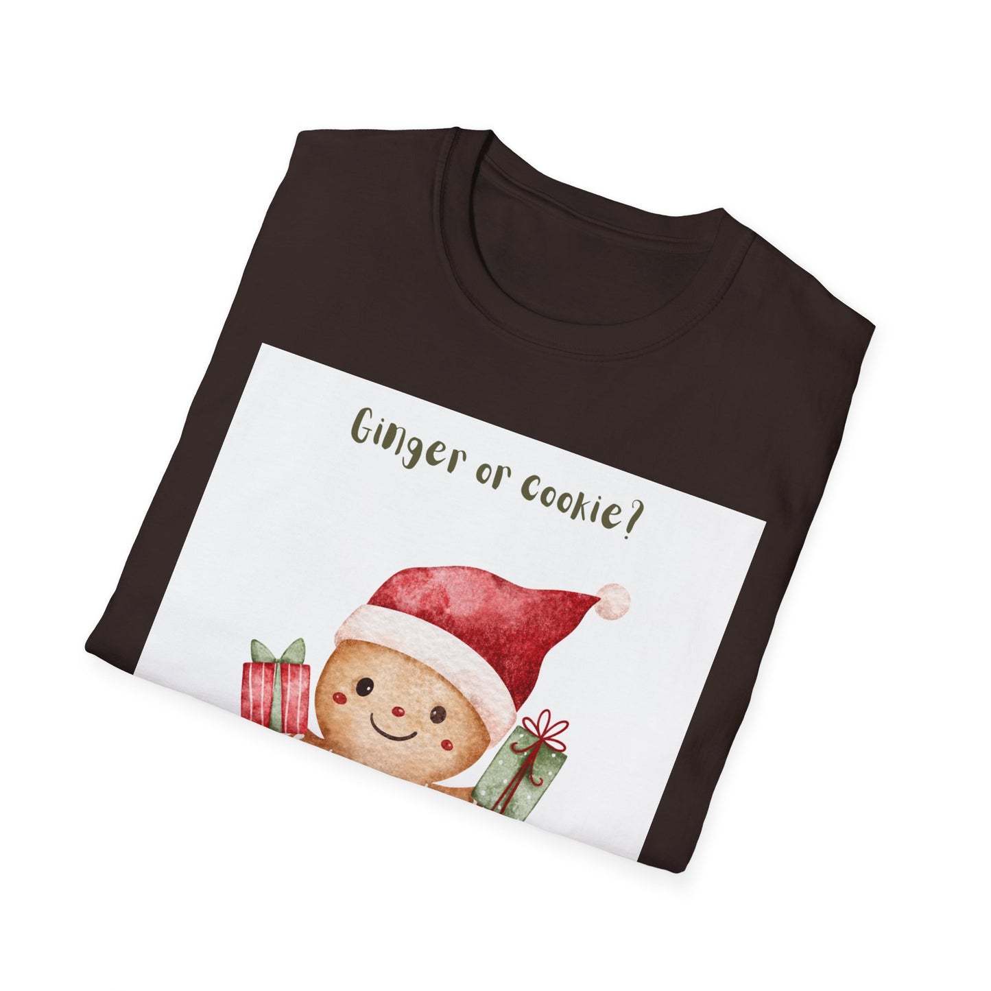 Ginger or Cookie? Gingerbread Man Christmas T-Shirt – Cute Holiday Pajama Tee
