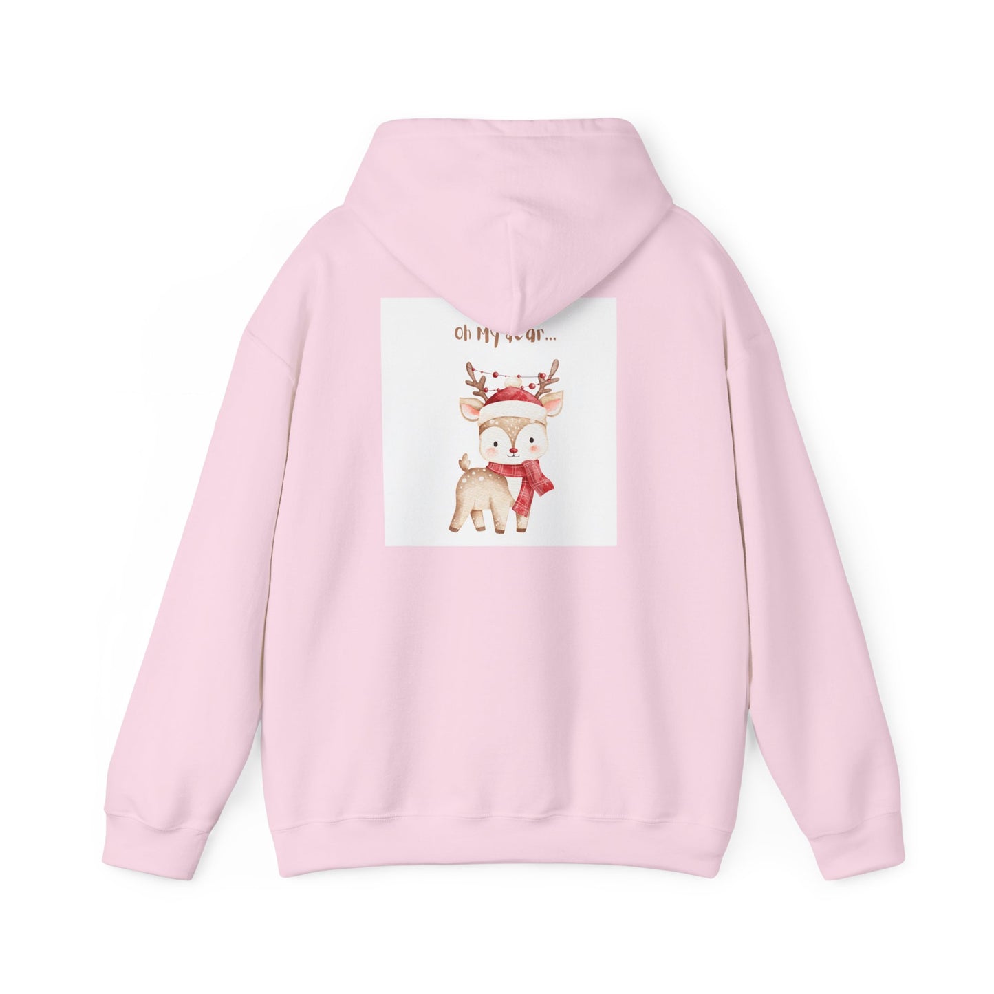 Cute Reindeer Pup Hoodie – "Oh My Deer" Holiday Graphic Sweatshirt