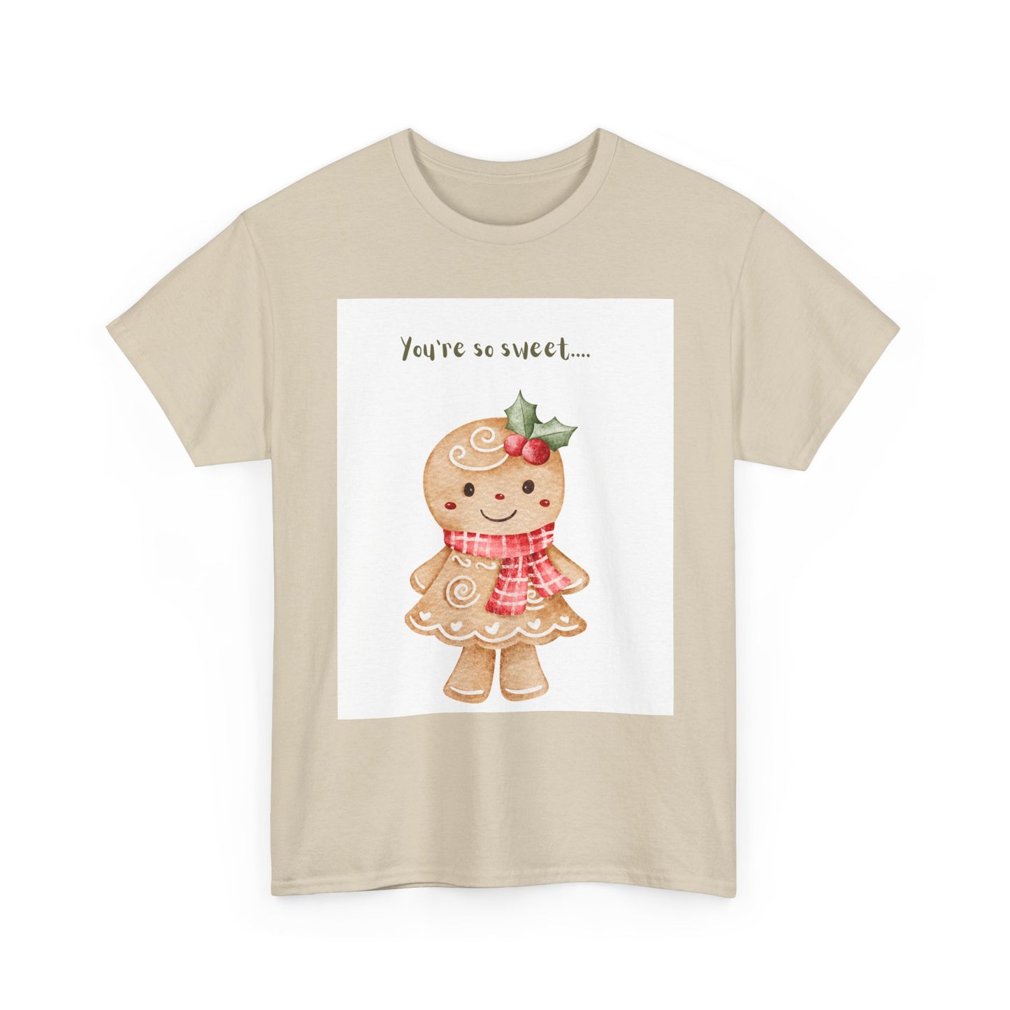 Gingerbread Girl "You're So Sweet" Tee — Cute Holiday Christmas Shirt