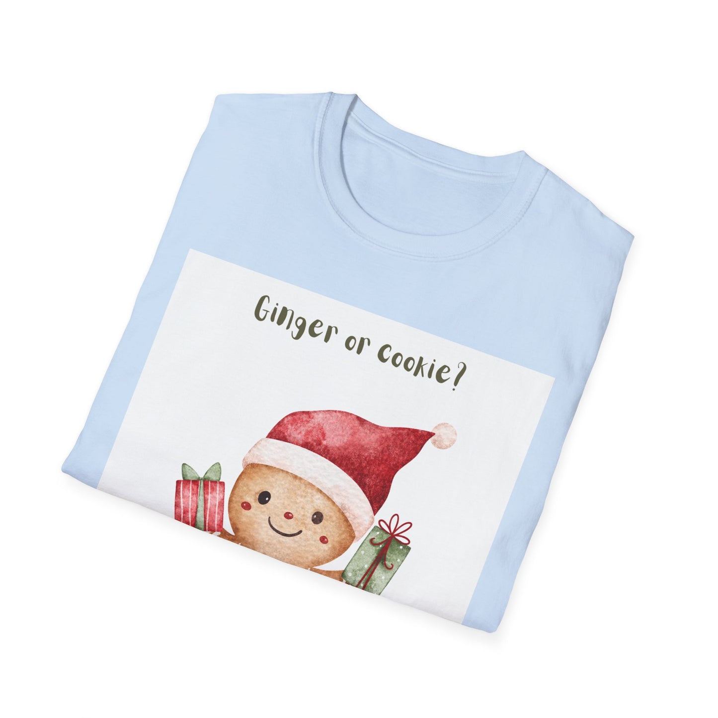 Ginger or Cookie? Gingerbread Man Christmas T-Shirt – Cute Holiday Pajama Tee