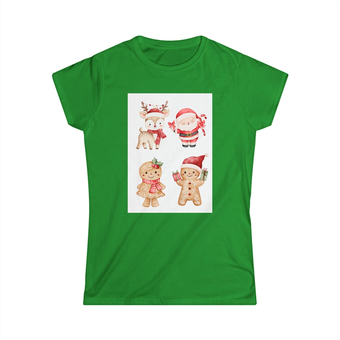Christmas Cookie Crew Women's Tee — Cute Santa, Reindeer & Gingerbread Holiday Shirt