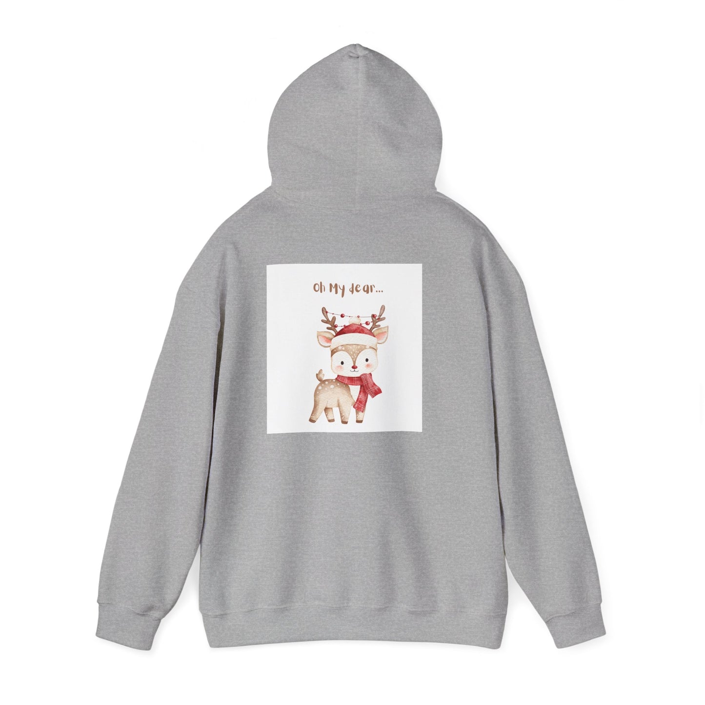 Cute Reindeer Pup Hoodie – "Oh My Deer" Holiday Graphic Sweatshirt
