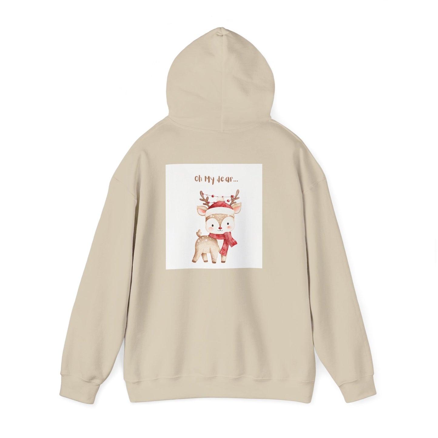 Cute Reindeer Pup Hoodie – "Oh My Deer" Holiday Graphic Sweatshirt