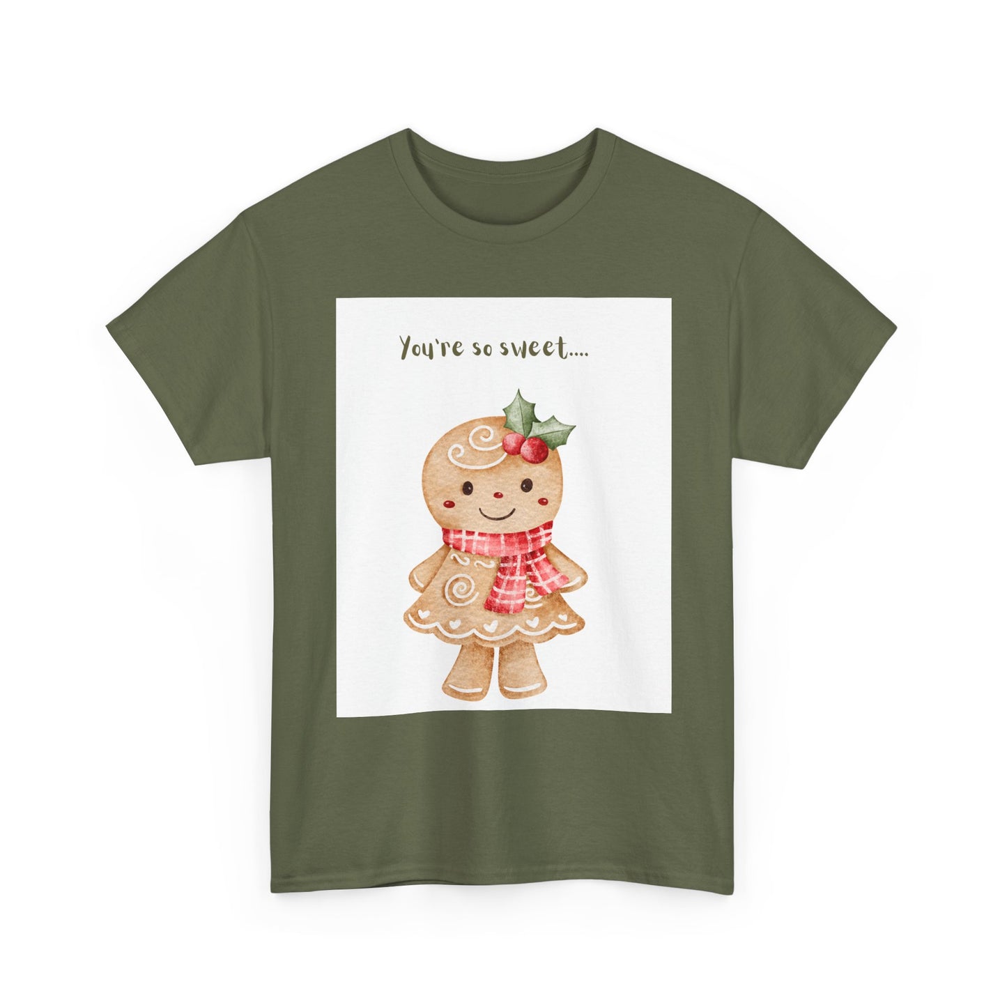 Gingerbread Girl "You're So Sweet" Tee — Cute Holiday Christmas Shirt