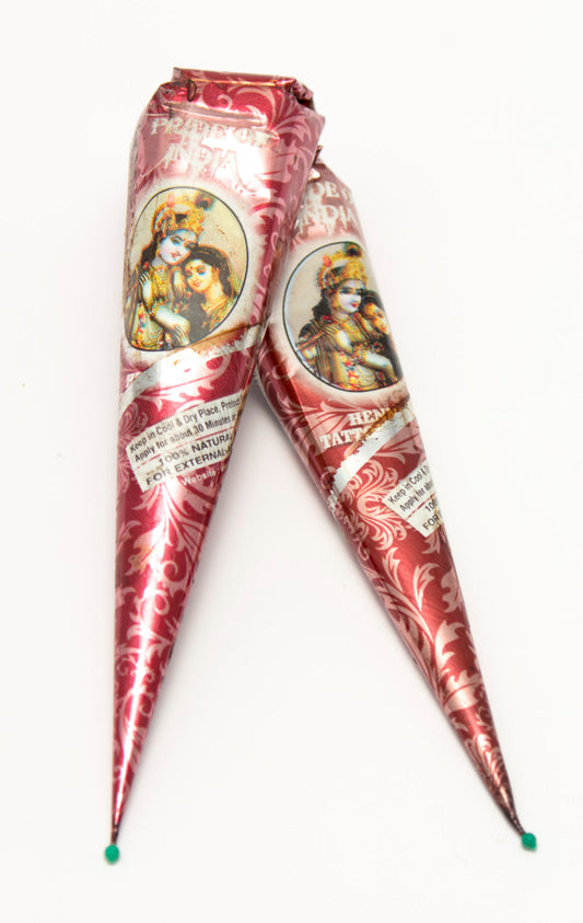 Herbal Henna Tattoo Mehendi Paste - BUY 1 GET 1 FREE  - 1.25oz Tube (100% Natural)